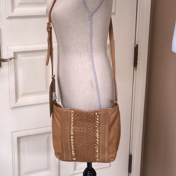 Clever Carriage Company Tan Leather Crossbody bag